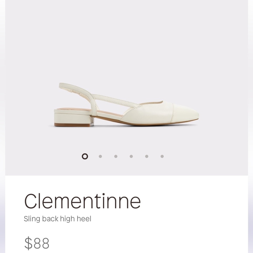New Aldo Clementine Slingback Flat